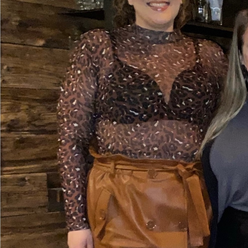 Printed Sheer Bodysuit
